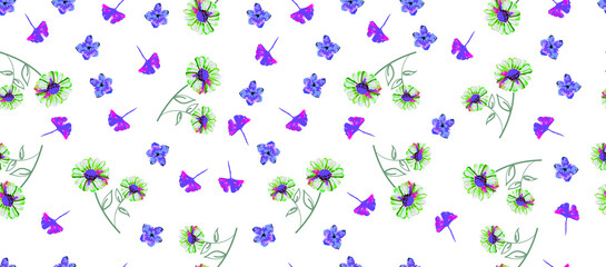  Cute small flower seamless pattern. vector design for fashion, fabric wallpaper and all prints.