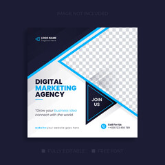 Wall Mural - digital marketing agency social media post design templates for corporate business, online webinars 
