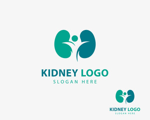 kidney logo creative concept human people happy solution design health