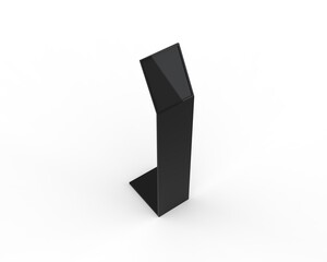 Wall Mural - Acrylic information show electronic display floor stand for branding, 3d illustration