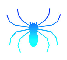Blue Spider Silhouette