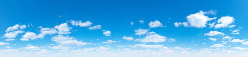 Wall Mural - panorama blue sky and white clouds. bfluffy cloud in the blue sky background