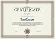 © Юлия Кондратьева - Certificate or diploma template in classic style. Certificate of complection of training.