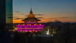 Three Iconic buildings at sunset, Kuching Sarawak
