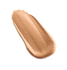 Smear of liquid skin foundation isolated on white