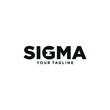 Sigma symbol and logo design. Vector illustration.