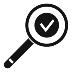 Poster - quality magnifier icon simple vector. glass control