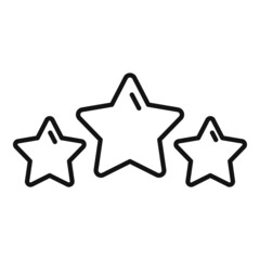 Poster - quality stars icon outline vector. satisfaction shape