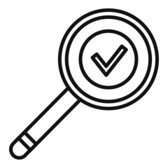 Poster - quality magnifier icon outline vector. glass control