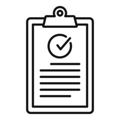 Poster - Quality clipboard icon outline vector. Checklist check