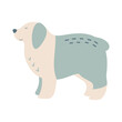 Isolated vector illustration of a Shepherd dog