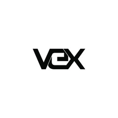 vex initial letter monogram logo design