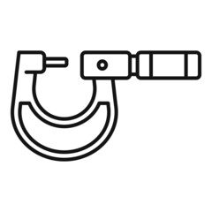 Poster - Micrometer icon outline vector. Precision vernier