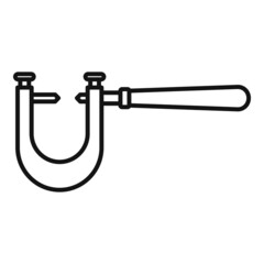 Poster - Engineer micrometer icon outline vector. Vernier caliper