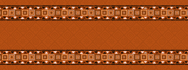 empty african tribal art frame banner background