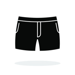 Wall Mural - swimming trunks icon. black shorts icon. vector illustration. swimming trunks vector icon.