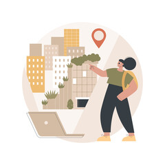 Poster - interactive design visualization abstract concept vector illustration. interactive visualization, vi