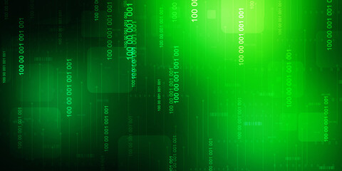 2d illustration abstract digital binary data on computer screen
