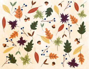 autumn leaves illustration background