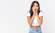 © kues1 - pretty thin hispanic woman feeling shocked and scared