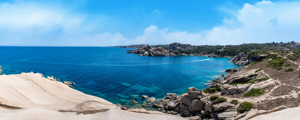 Wall Mural - Panoramic view of Italian coast, Sardinia