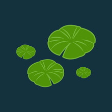 Lily Pad Pattern. Wallpaper. Free Space For Text. Background. Poster.