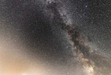 Wall Mural - beautiful bright milky way galaxy on the dark starry sky. space, astronomical background. cosmos wal