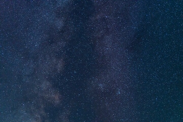 Wall Mural - beautiful close up way galaxy on the blue dark starry sky. space, astronomical background. cosmos wa