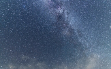 Wall Mural - beautiful bright milky way galaxy on the dark starry sky. space, astronomical background. cosmos wal
