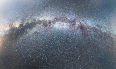 Wall Mural - bright panoramic milky way galaxy on the starry sky. space wallpaper. astronomycal backgroud.