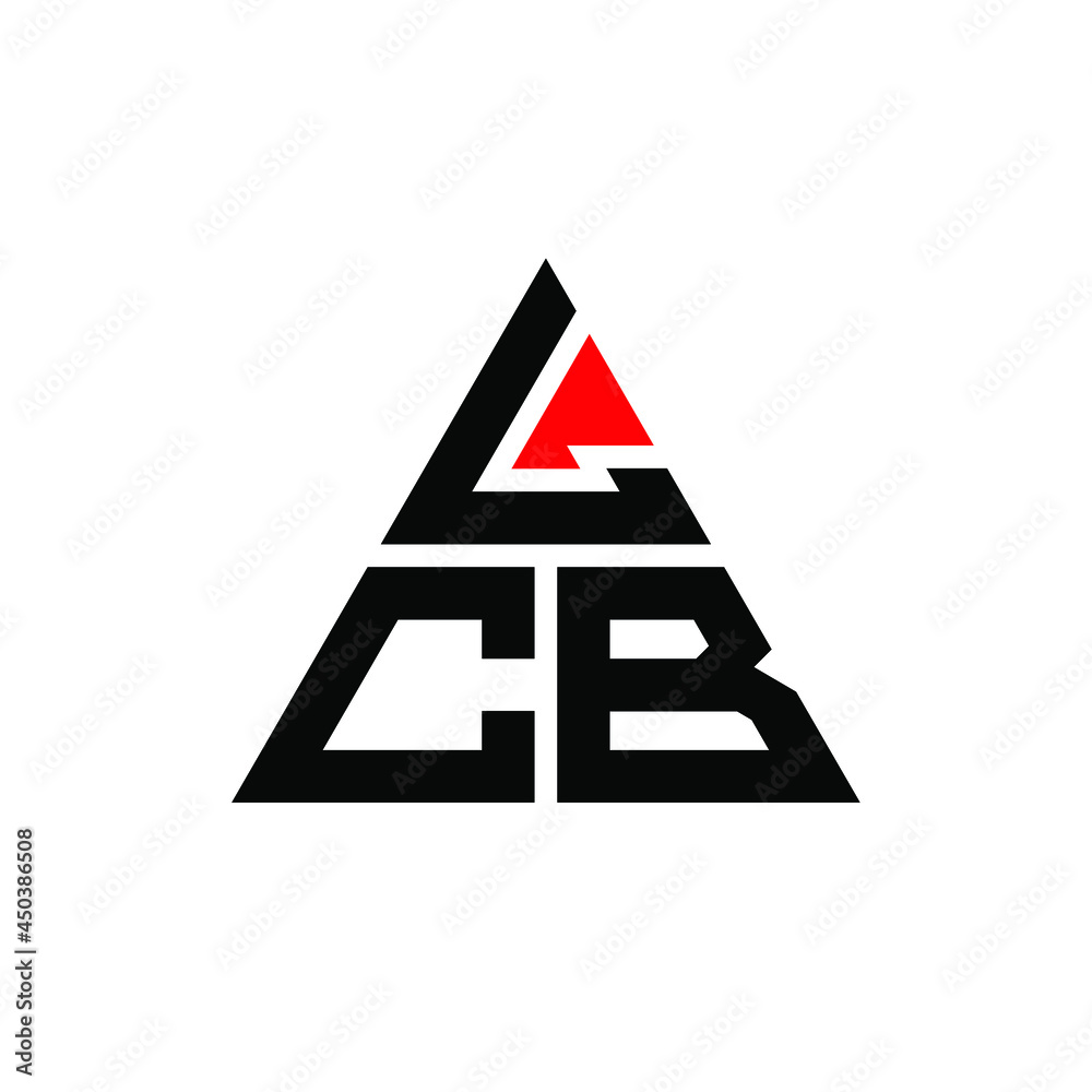 LCB triangle letter logo design with triangle shape. LCB triangle logo ...