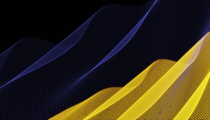 Poster - Abstract 3d mesh wave background. Futuristic technology style. Elegant background for business presentations.
