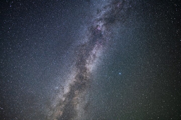 Wall Mural - beautiful bright milky way galaxy on the dark sttary sky. space, astronomical background.