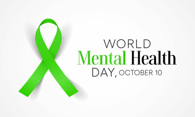 Wall Mural - World Mental Health day is observed every year on October 10, A mental illness is a health problem that significantly affects how a person feels, thinks, behaves, and interacts with other people.