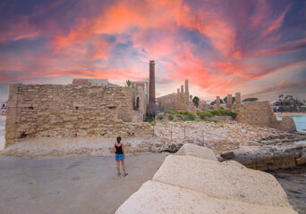 Wall Mural - Avola (Sicilia, Italy) - A little marine city with awesome golden beach, in province of Syracuse, island of Sicily. Here a view during the summer.