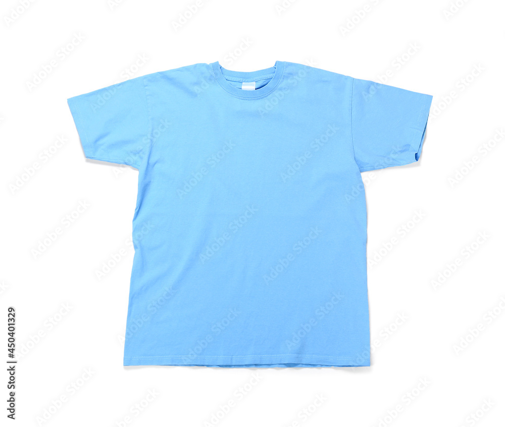 Stylish t-shirt on white background