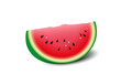 Wassermelone mit Kerne, aufgeschnitten, frisches Obst,  
Vektor Illustration isoliert auf weißem Hintergrund
