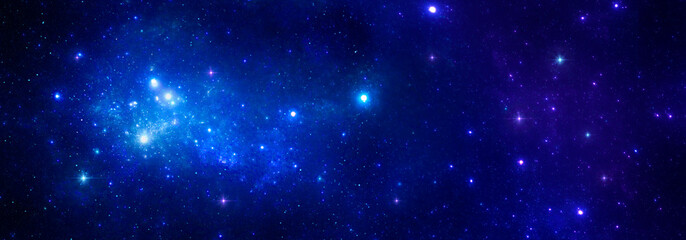 Wall Mural - cosmic background of the night sky with stars and nebulae