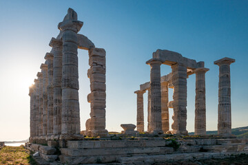 Wall Mural - Temple of Poseidon at Cape Sounion Attica Greece