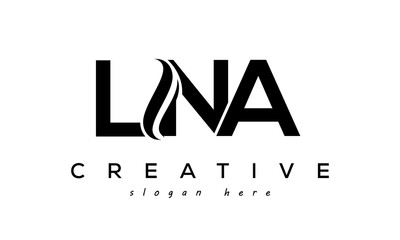 Letter LNA creative logo design vector