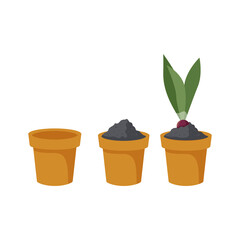 Sticker - Seedling Pots Illustration