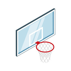 Sticker - Isometric Basketball Basket