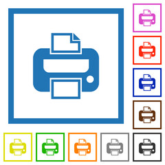 Poster - Printer flat framed icons