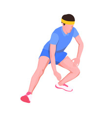 Sticker - Isometric Runner Illustration