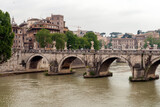 Fototapeta Paryż - The St. Angelo Bridge in Rome