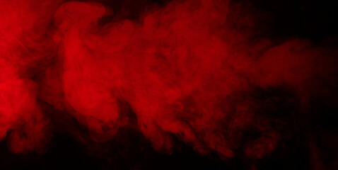Leinwandbilder - Red smoke texture on black background