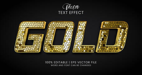 Wall Mural - Gold text, stained glass text effect style