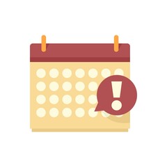 Poster - deadline important calendar icon flat isolated vector