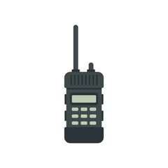 Sticker - Walkie talkie way icon flat isolated vector