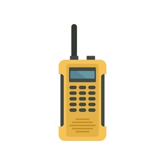 Poster - Walkie talkie distance icon flat isolated vector